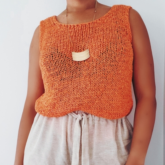 Fred David Knitted Oversize Tank Sz. L - Picture 2 of 5